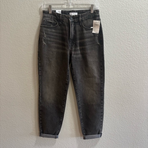 NWT Good American Good Girlfriend High Black Denim Jeans - Picture 1 of 5